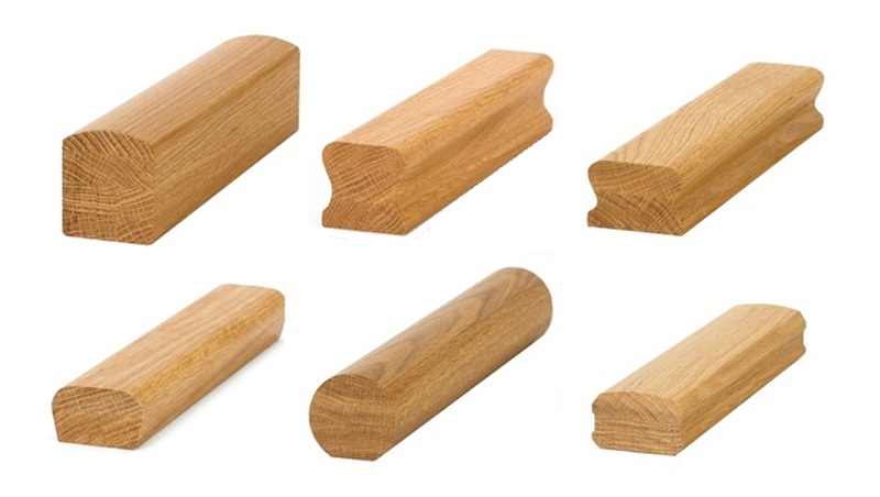 Ungrooved Oak Handrails For Solution Bracket Glass